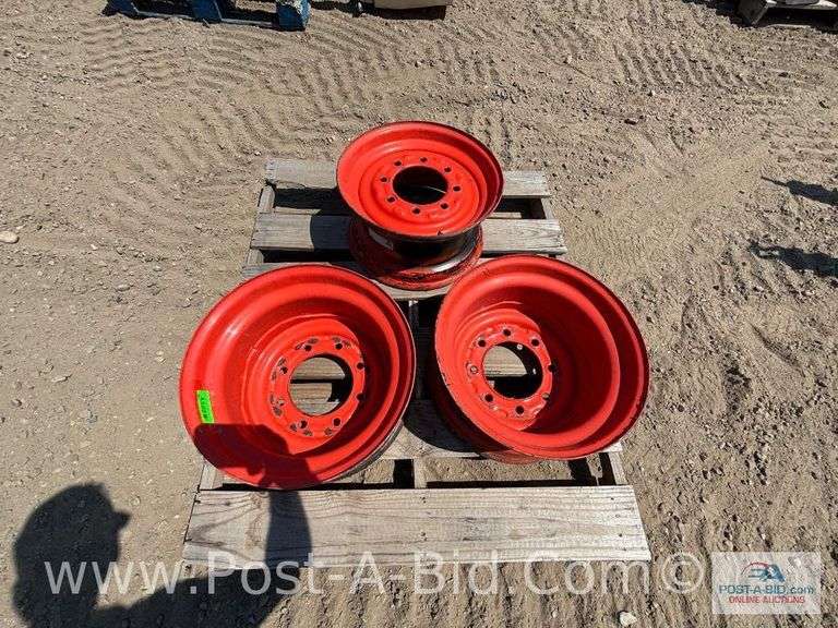 3-Skid Loader Rims, 8 Bolt.