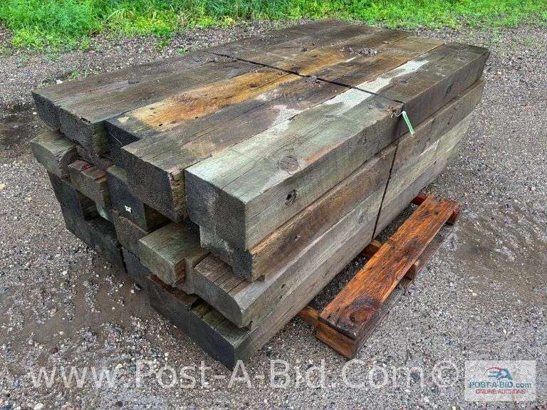 Pallet Of Approx. 20 Guardrail Timbers, Approx. 6' Long.