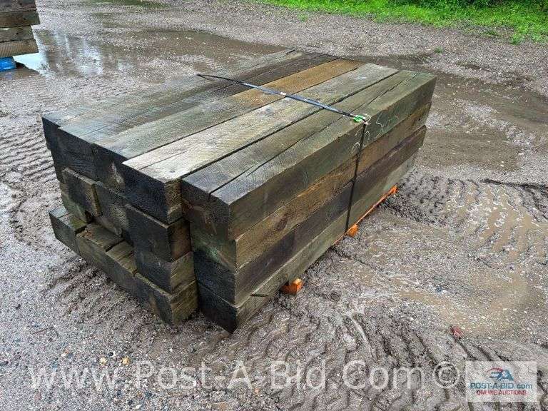 Pallet Of Approx. 20 Guardrail Timbers, Approx. 6' Long.