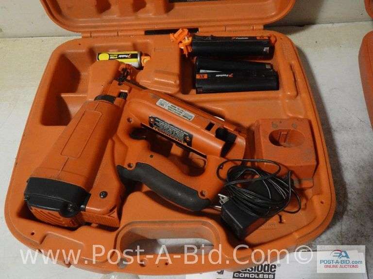 Paslode Impulse Pin Nailer And Paslode Nailer Both In Cases.