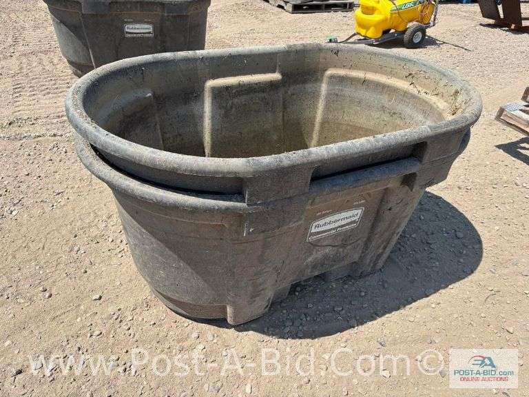 2-Rubbermiade Livestock Tanks; Each 100 Gallons.