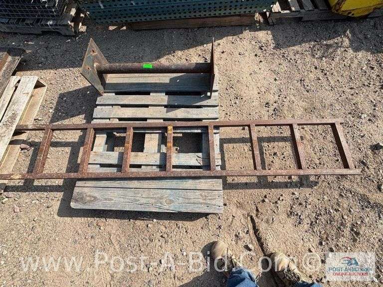 Steel Stand 3' Tall And Steel Ladder 8' Long.