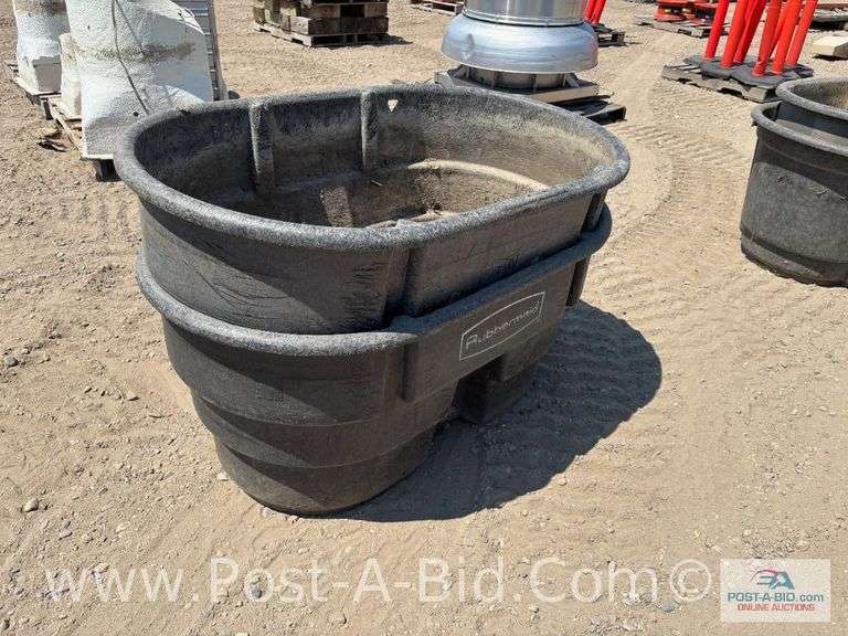 2-Rubbermiade Livestock Tanks; Each 100 Gallons.