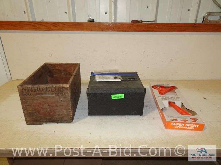 Imprint Pistol Safe With 2 Keys, Shell Wood Box And Clay Pigeon H