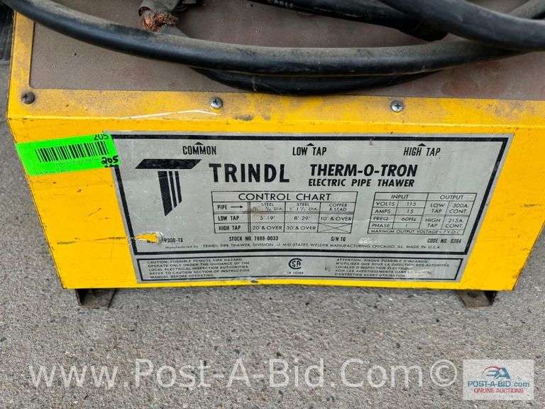 Pipe Thawing Machine By Tringl, Therm - O - Tron Electirc Pupe Th