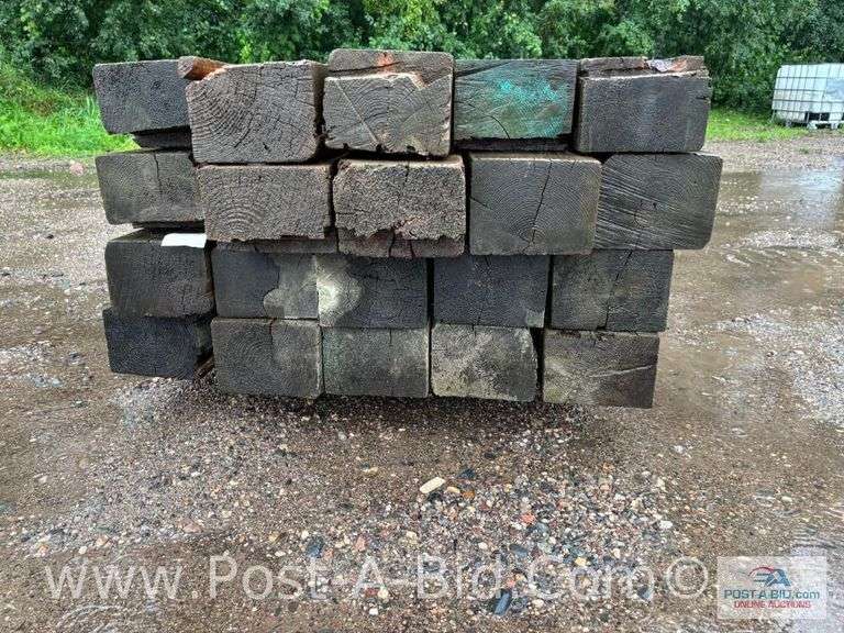 Pallet Of Approx. 20 Guardrail Timbers, Approx. 6' Long.