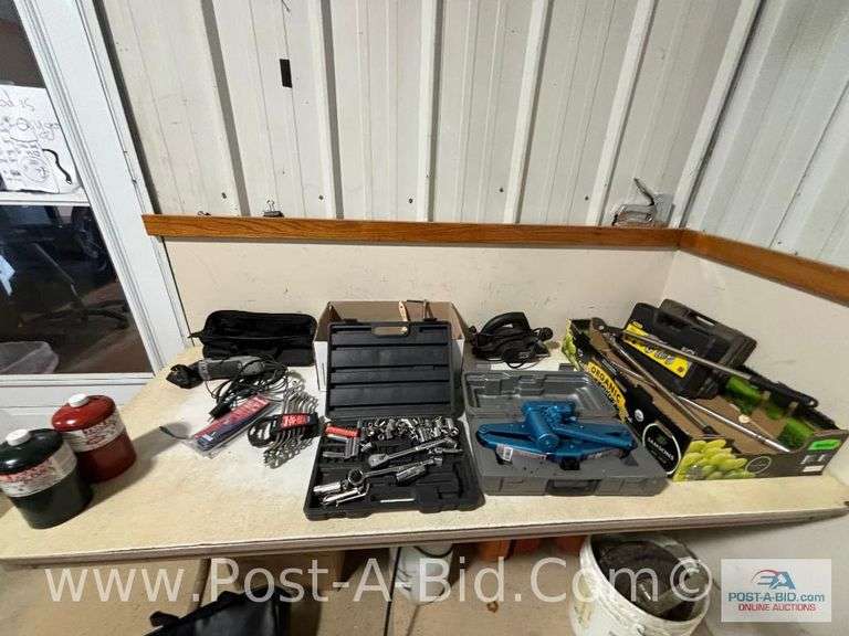 2x Boxes Of Miscellaneous Tools, Includes Sockets, Ratchets, Drem