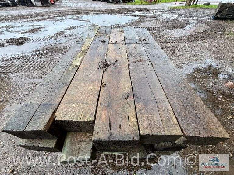 Pallet Of Approx. 20 Guardrail Timbers, Approx. 6' Long.
