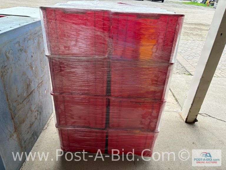 24x Red Parts Bins 9" W x 12"H x 16"D.