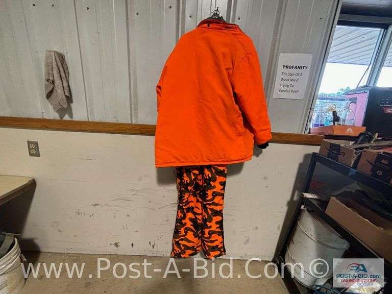 Orange Jacket Withi Insulated Pants, Jacket Size Large, Pants Sz