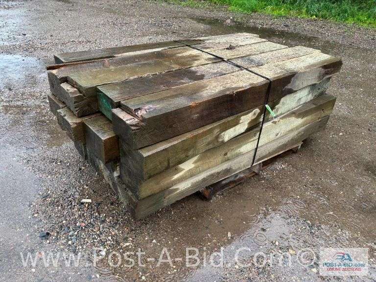 Pallet Of Approx. 20 Guardrail Timbers, Approx. 6' Long.