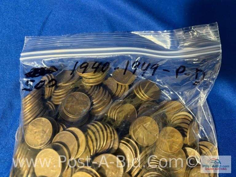 1-Bag 500 Count (1950-1958 P-D), 1 Bag 500 Count (1940-1949 P-D)