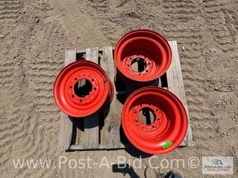 3-Skid Loader Rims, 8 Bolt.
