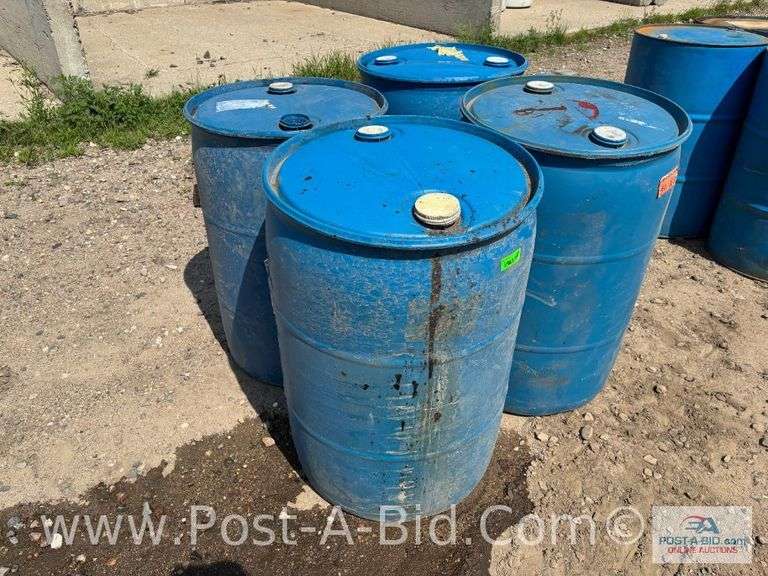 4-Plastic 55 Gallon Barrels.