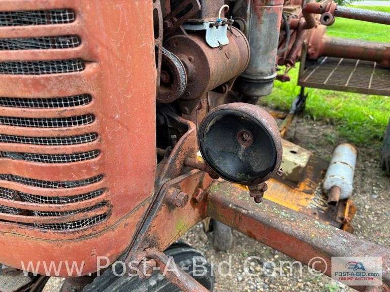 Farmall B Tractor, With Woods Belly Mower, Narrow Front, 2 Flat T