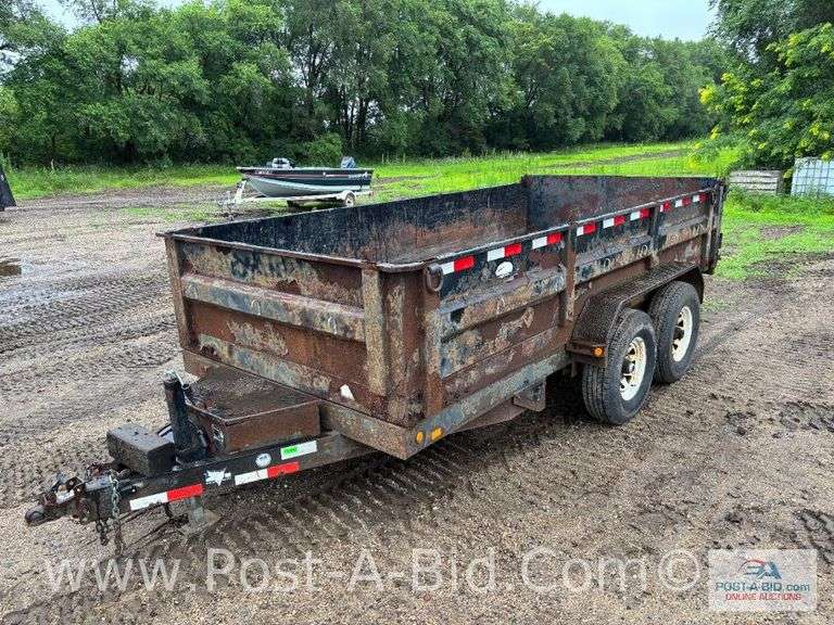 2004 PJ 14' Tandem Axle Dump Trailer, 2 5/16" Ball Hook Up, No Ba