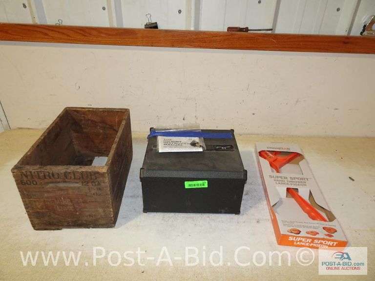 Imprint Pistol Safe With 2 Keys, Shell Wood Box And Clay Pigeon H