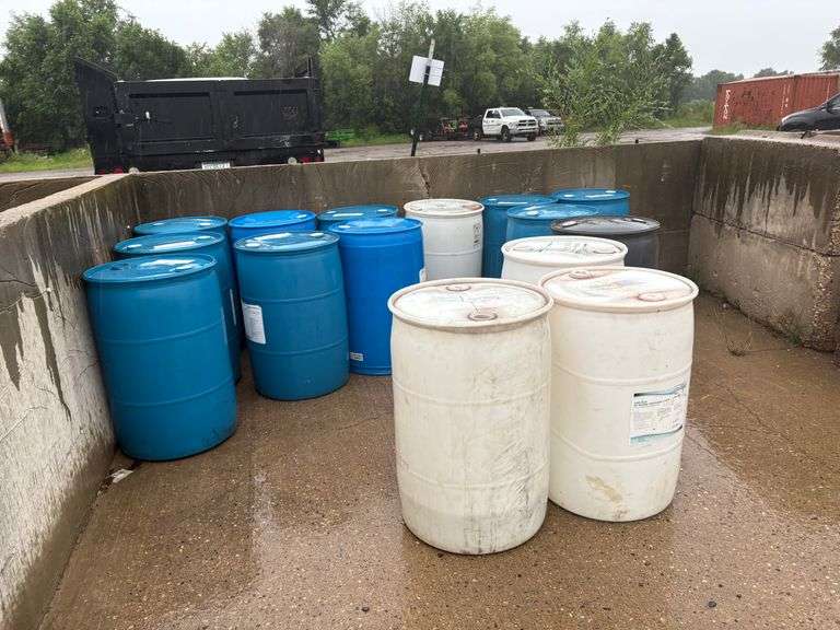 (5) 55 Gallon Plastic Barrels. 1st Come 1st Serve.