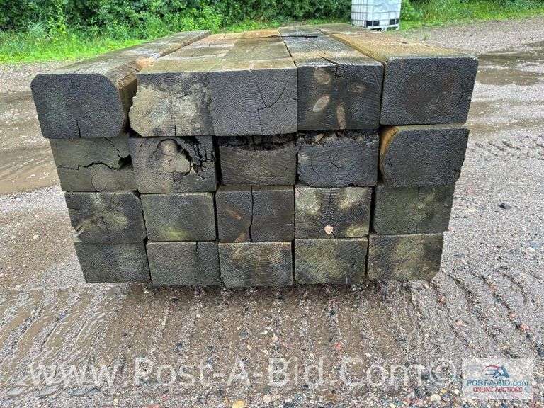 Pallet Of Approx. 20 Guardrail Timbers, Approx. 6' Long.