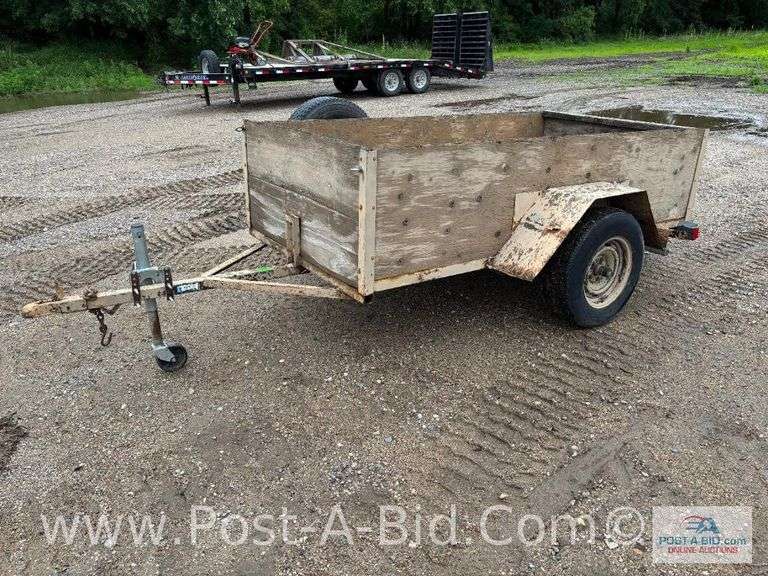 Shop Built 4' x 8' x 22" Side Wall Trailer, With Spare Tire, Life