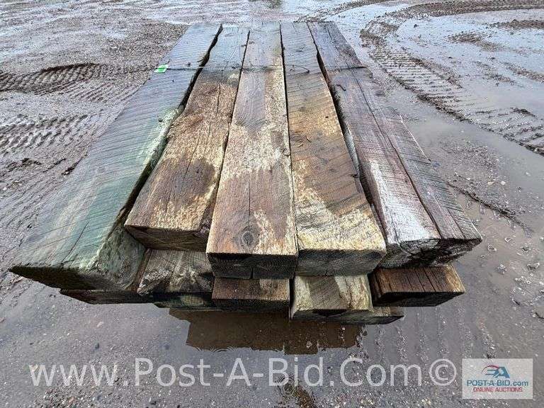 Pallet Of Approx. 20 Guardrail Timbers, Approx. 6' Long.