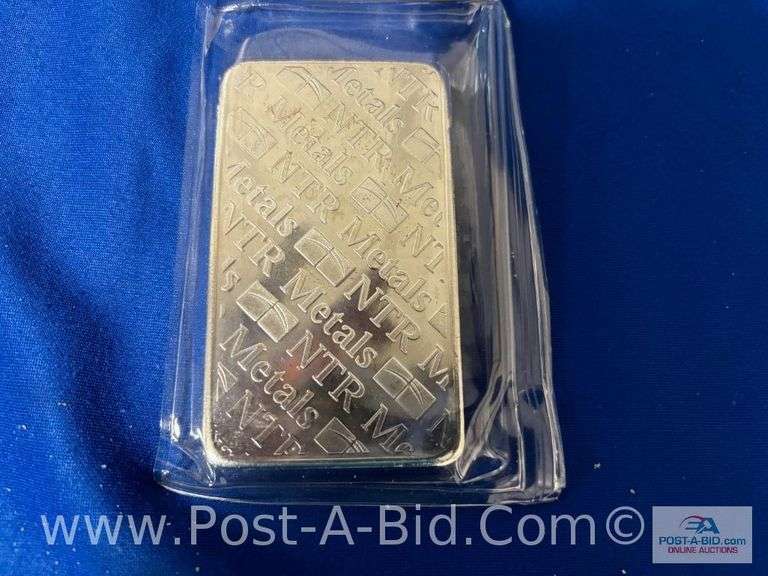 1-10 oz. .999 Fine Silver NTR Metals Bar And 2-1oz Copper Morg