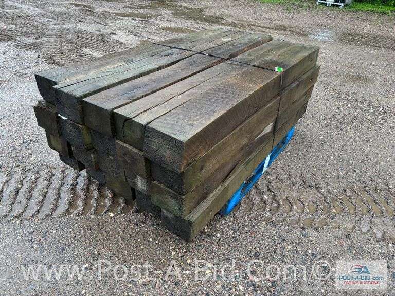 Pallet Of Approx. 20 Guardrail Timbers, Approx. 6' Long.
