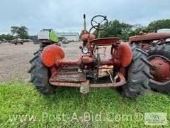 Farmall B Tractor, With Woods Belly Mower, Narrow Front, 1 Flat T
