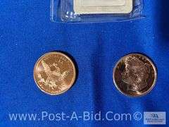 1-10 oz. .999 Fine Silver NTR Metals Bar And 2-1oz Copper Morg