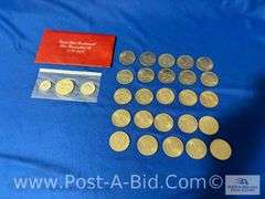 25-Eisenhower Dollars (Mixed Dates) 1-1776-1976 US Bicentennial S