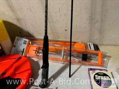 Large Plano Tackle Box With Fishing Poles, Some With Reels, Tip U