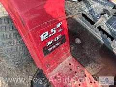 Yard Machines Tractor With 38" Deck, 12.5HP Motor, 2 New Blades,