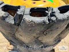 4 x Skid Steer Tires On 8 Bolt Rums, Owner Stated "12.0 U 16.5 De