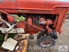 Farmall B Tractor, With Woods Belly Mower, Narrow Front, 1 Flat T