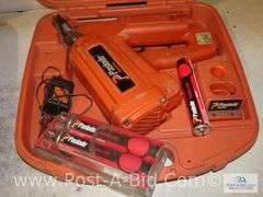 Paslode Impulse Pin Nailer And Paslode Nailer Both In Cases.
