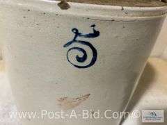 5 Gallon Red Wing Union Stoneware Crock Jug.