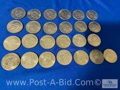 25-Eisenhower Dollars (Mixed Dates) 1-1776-1976 US Bicentennial S
