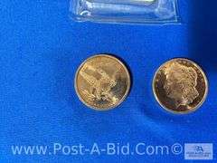 1-10 oz. .999 Fine Silver NTR Metals Bar And 2-1 oz. Copper Morg