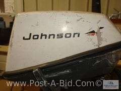 Johnson 6 HP Boat Motor, Condition Unknown, Stand Not Included.