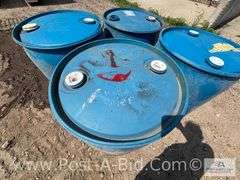 4-Plastic 55 Gallon Barrels.
