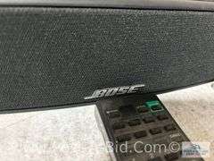 Surround Sound System, 2-Sony Stand Speakers, 1-Bose Center Speak