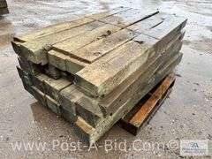 Pallet Of Approx. 20 Guardrail Timbers, Approx. 6' Long.