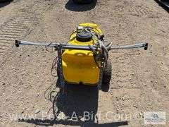 Crop Cave LGX 25 Gallon Pull Behind Sprayer.