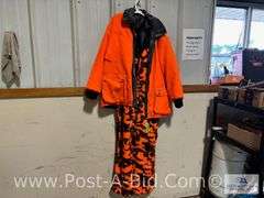 Orange Jacket Withi Insulated Pants, Jacket Size Large, Pants Sz