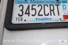 2012 H & H 12' Plus 4' V Tandem Axle Enclosed Trailer, Rear Ramp