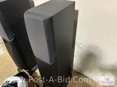 Surround Sound System, 2-Sony Stand Speakers, 1-Bose Center Speak