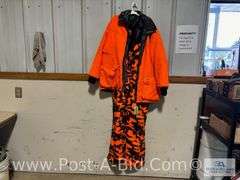 Orange Jacket Withi Insulated Pants, Jacket Size Large, Pants Sz