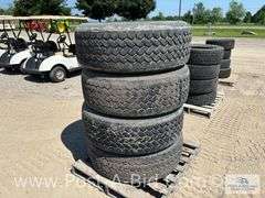 4x Dunlop SP231 385/65R22.5 Super Singles, Owner Stated "Good Tre