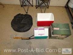 2x Cabelas Chair, Portable Blind, Clay Pigeon Thrower, Coleman Po