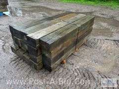 Pallet Of Approx. 20 Guardrail Timbers, Approx. 6' Long.